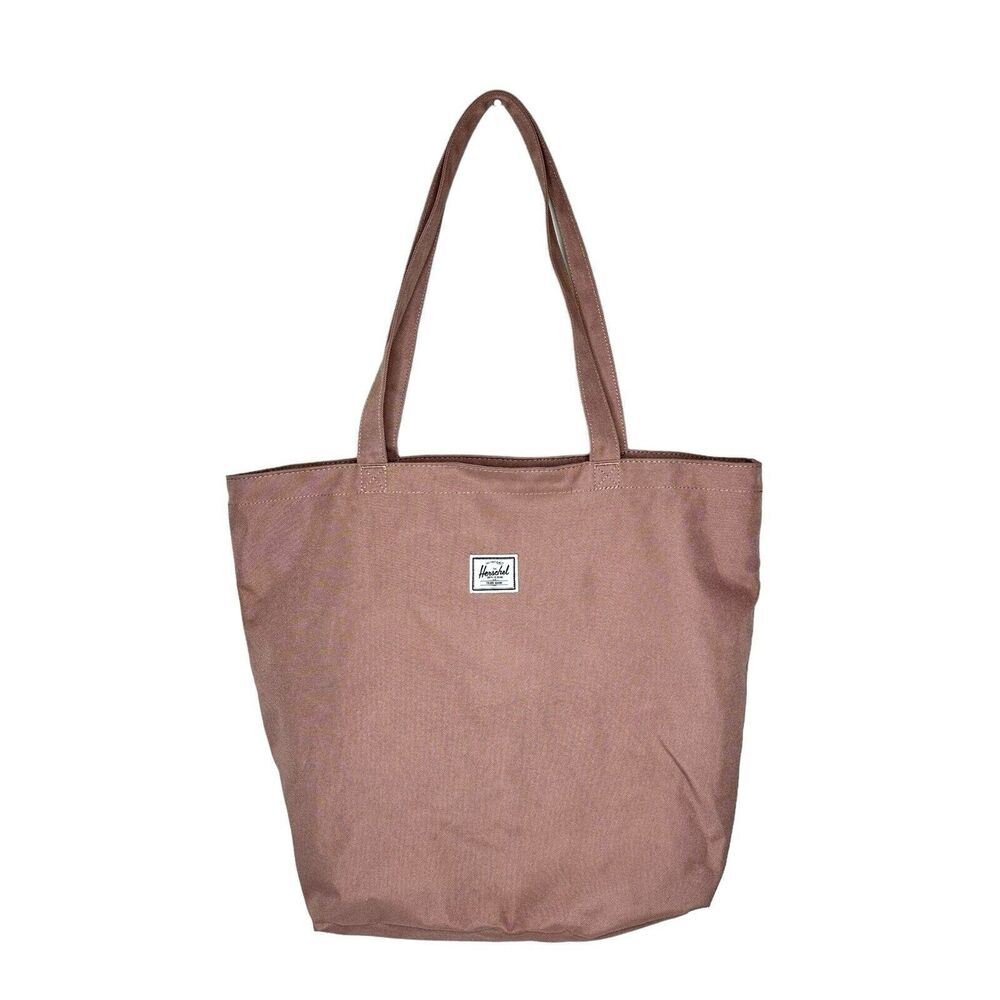 Herschel Mica Tote Shoulder Bag Purse Ash Rose Pink Full Zipper Top Work Daily